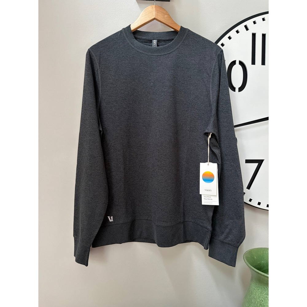 Vuori Ponto Performance Crew Charcoal Heather Men's Medium DreamKnit Thermal NWT